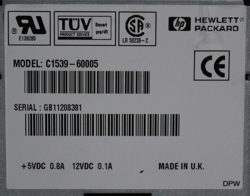 Hewlett Packard HP C1539-60005 SCSI TAPE DRIVE AS-IS - For Parts or Repair - Afbeelding 7 van 8