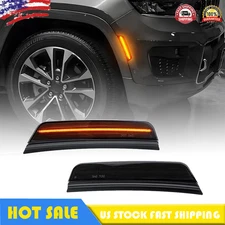 Front Bumper LED Side Marker Light Fit 2021 2022 2023 2024 Jeep Grand Cherokee