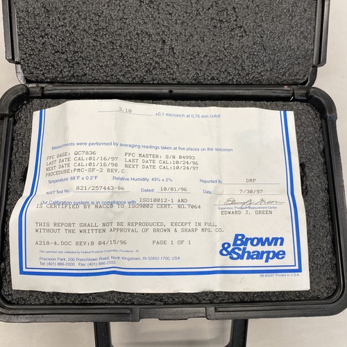 Brown & Sharpe, Pocket Surf, Profilometer Surface Roughness Tester, READ, sh6941 - Picture 8 of 10