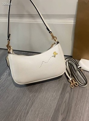 COACH x PEANUTS CBJ76 Teri Shoulder Bag Snoopy Chalk Multi