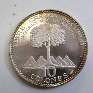 10 Colones Silber Costa Rica 1970 = 21 76 g 62/28B