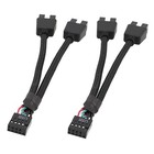 Computer-Motherboard-USB-VerläNgerungskabel, 9-Polig, 1 Buchse auf 2 Stecke4849