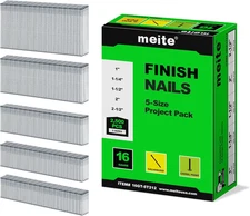 16 Gauge Finish Nails, Assorted 5 Sizes (1", 1-1/4", 1-1/2", 2", 2-1/2" Each Siz