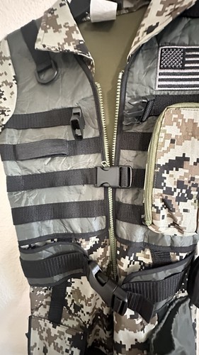 Camo Camouflage Special Forces Kids Boys Girls Halloween Costume 5-6 Yr Old - Picture 6 of 7