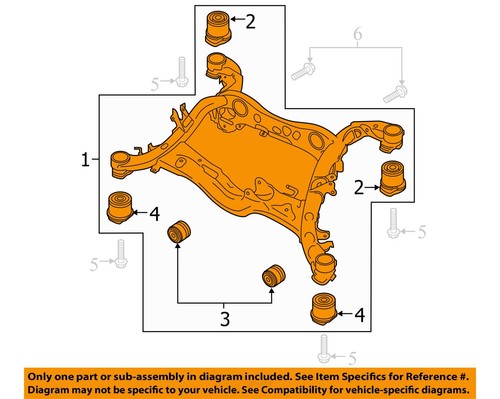 2019-2024 Audi A6 C8 Rear Subframe Crossmember Mount Brace Support OEM Assembly - Picture 3 of 18