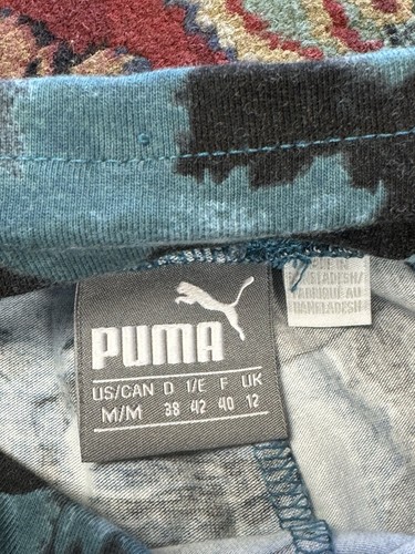 Leggings para mujer PUMA florecientes florales de algodón azul negro rosa talla M longitud completa - Imagen 5 de 24