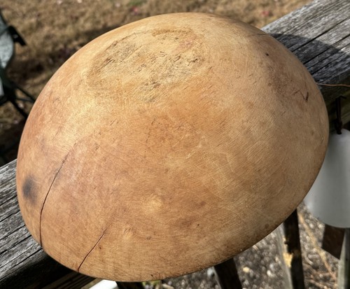 Vintage Munising Holz Teigschale Urholz rustikal Landhaus oval - Bild 9 von 11