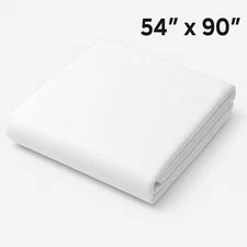 54"x90", White Twin Flat  Sheets  Hotels, Hospitals