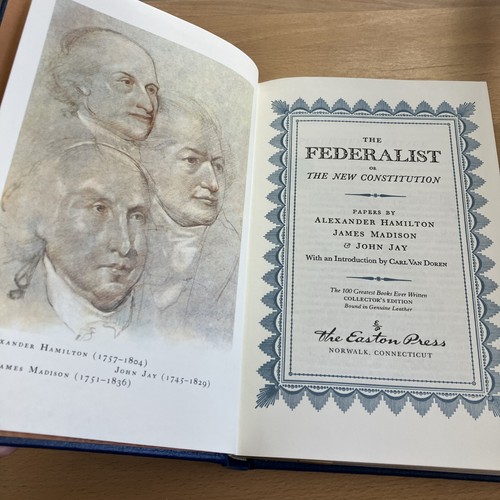 Easton Press THE FEDERALIST Hamilton Collectors Ed. 100 GREATEST Leather 1979 - Bild 6 von 7