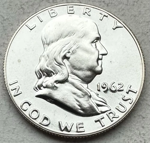 1962 Proof Franklin Half Dollar 90% Silver-INV#8522