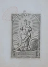 Engraving Image Pious 18th century N.S. MAY DOS HOMMES Holy card 18thC