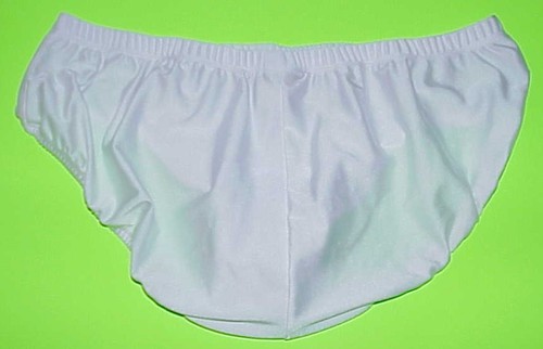A NYLON / SPANDEX, HERREN XXL, NEU UNGETRAGEN, STRAHLEND WEISS, WRESTLING TRUNKS 40"-46" - Bild 2 von 3