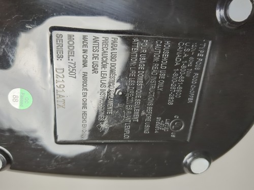 Proctor Silex Model 72507 Type FC08 Mini Food Chopper Motor / Base Only Tested - Picture 5 of 10