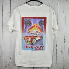 In n Out Burger Vtg T-Shirt 2001 Fast Food Logo Promo Tee Retro Car Mens Medium