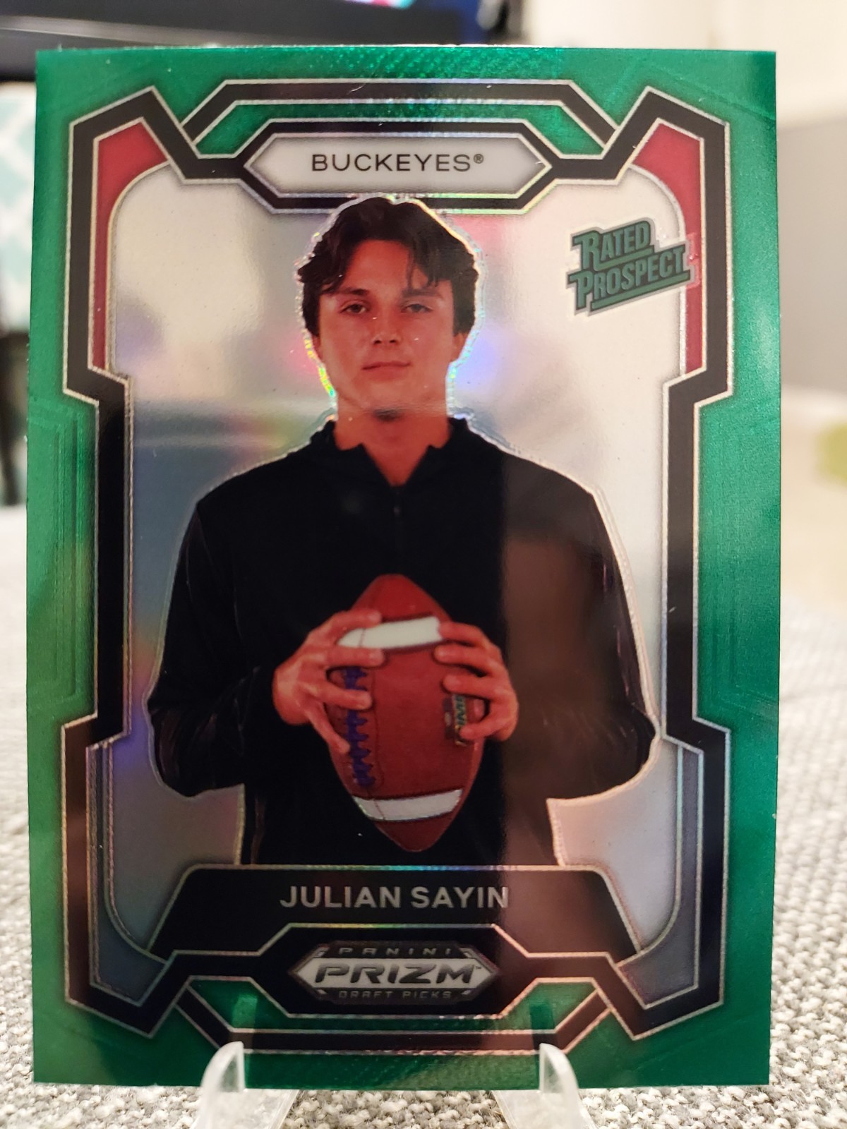 2024 Panini Prizm Draft Picks - Rated Prospect Julian Sayin #193 Green Prizm (RC