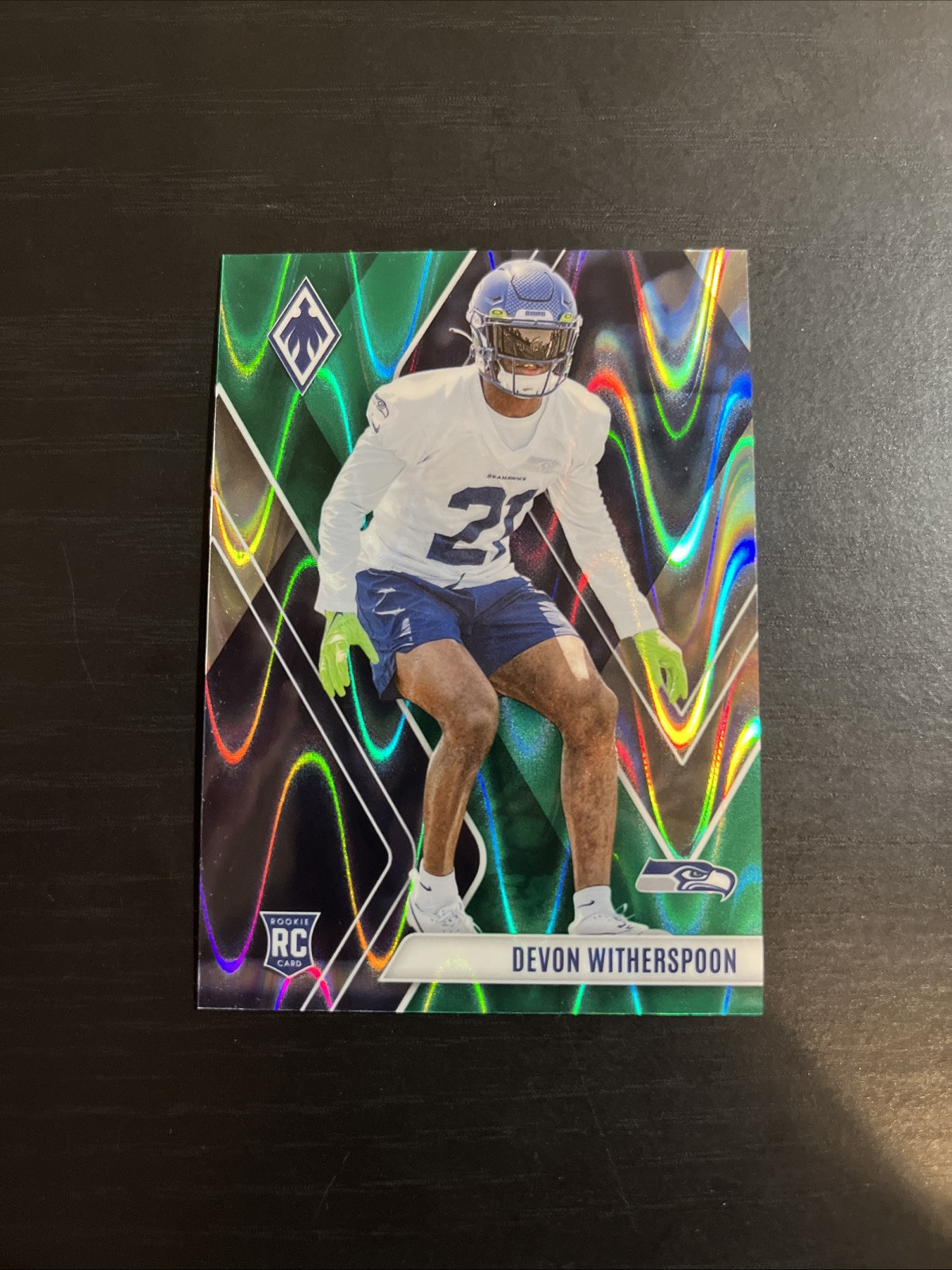 2023 Panini Phoenix Green Seismic /25  Rookies #145 Devon Witherspoon (RC)