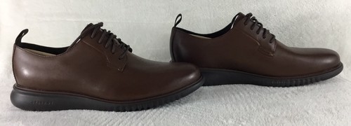 Scarpe Oxford Cole Haan 2.Zerogrand tinta unita uomo 9M pelle marrone scuro C36409 nuove! - Foto 3 di 10