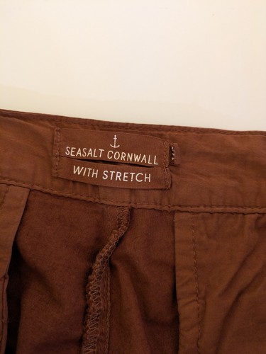 Seaslat Brown Balloon Cropped Stretch Charred Oak Trousers Women UK 16R - Picture 8 of 12