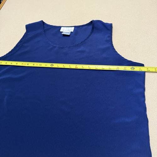 Susan Graver Women Top Blue Size 2X Sleeveless Everyday Layering Style USA - Picture 5 of 7