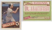 1985 Topps Collector's Edition Tiffany Cal Ripken Jr #30 HOF