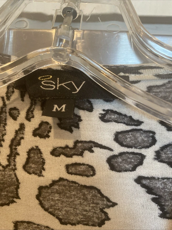 Ropa Top Marca Sky Cinturón SEXY Estampado Animal Vegas Fiesta Cóctel Med BLING Foto 2 de 4