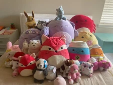 🌸 Kids’ Squishmalow and stuffies Lot – Fundraiser for Barbie Dream Collection!