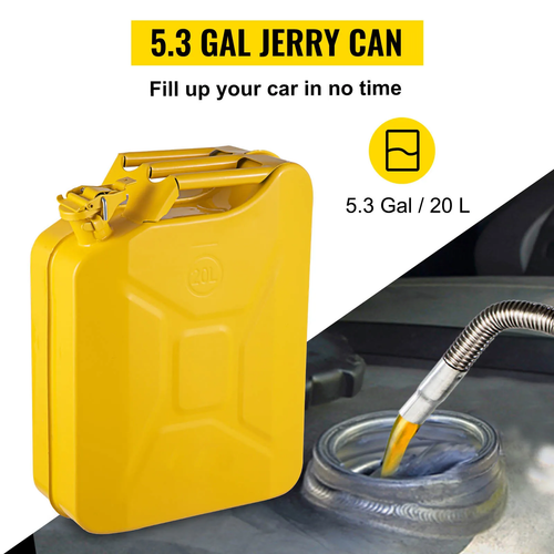 Succebuy 5.3 Gallon/20 L Jerry Fuel Can Rustproof & Heat-Resistant Steel Petrol - Picture 8 of 18