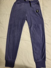 Abercrombie Kids Jogger Fleece Pants Unisex 9/10 Purple Elastic Drawstring