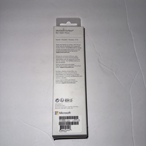 BRAND NEW, UNOPENED Microsoft EYU00049 Surface Pen Stylet Ice Blue - Picture 2 of 2