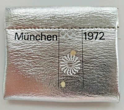 Geldbörse Olympia 1972 ORIG&SELTEN München Portemonnaie Silber Olympische Spiele - Bild 1 von 3