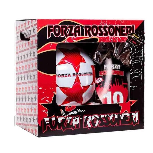 Uovo di Pasqua da 150gr con Pallone da Calcio N 5 Forza rossoneri - Foto 9 di 9