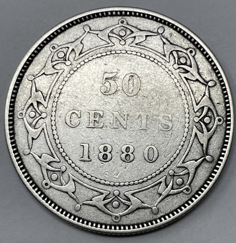 50 centavos de plata Terranova 1880. Detalle fino+, limpieza. D-1271