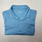 Vineyard Vines Polo Shirt Mens XL Blue Solid Performance Stretch Golf Casual