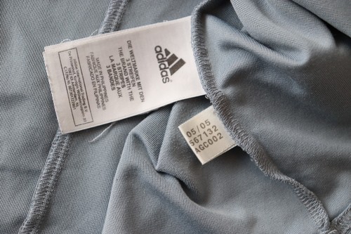 VTG Y2K ADIDAS DAVID BECKHAM PREDATOR DRAGON EMBROIDERED GRAY JERSEY TOP 2005 L - Picture 8 of 10