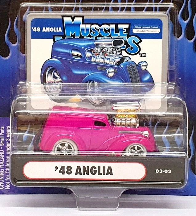 Muscle Machines 1/64 Scale 71161 03-02 - 1948 Ford Anglia Van - Magenta - Image 4 of 4