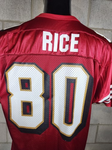 NFL San Francisco 49ers Vintage Jerry Rice #80 Wilson Jersey Red Size Large (46) - Picture 16 of 24