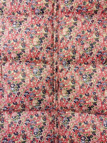 Lands End Kids Large 14 Down Vest Girls Pink Flowers sleeveless with pockets - Picture 4 of 10