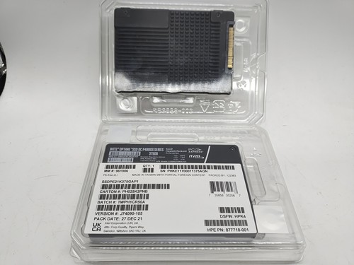 New HP Intel Optane P4800x 375GB 2.5" 6Gb/s SSD U.2 NVME PCIE SSDPE21K375GAP1 - Picture 3 of 3