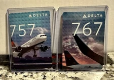 Delta Airlines Trading Cards Rare Matched Set 2016 B757-300,B767-300 No 43/44