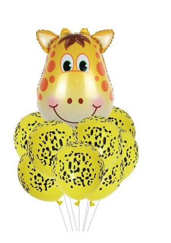 Animal Safari Air/Helium Balloons Jungle Happy Birthday Party Foil Latex Decor - 第 39/47 張圖片