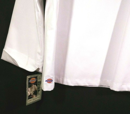 Dickies Unisex Classic Chef Coat Jacket 10 Button Long Sleeve White XL NWT - Picture 6 of 8