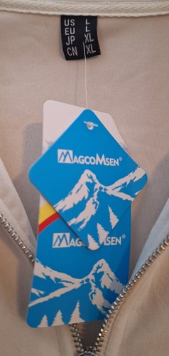 NEW MAGCOMSEN Fleece Jacket Womens Polartec Sz L Full Zip Polyester OFF-WHITE - Picture 4 of 4