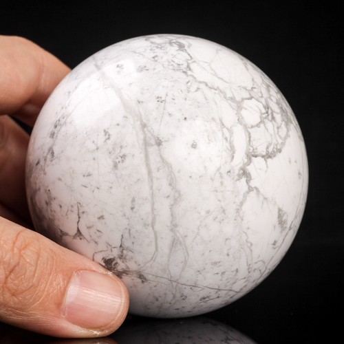 490g68mm Large Howlite Sphere Crystal Ball Natural Quartz Healing Stone Chakra - Picture 11 of 12