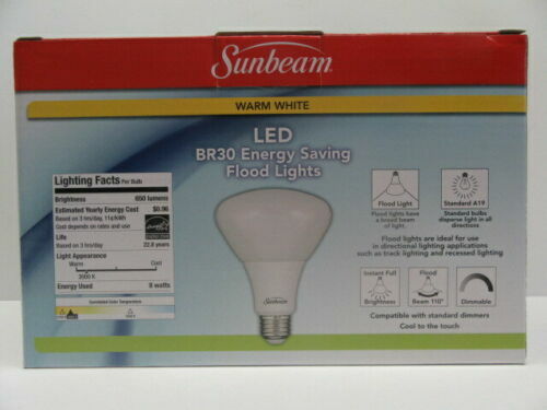 4X Dimmable Sunbeam LED Flood Light Bulbs BR30 65W Replacement Indoor - Picture 4 of 4