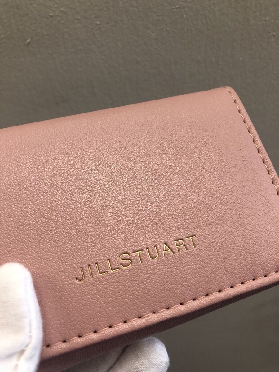 コインケース・小銭入れ JILLSTUART NEW PAPER Embossed Logo Leather Coin Purse Jill Stuart Trifold Wallet Leather Logo Coin Purse Brand