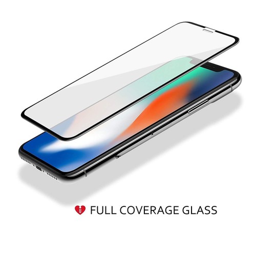 For iPhone Xs Max 2018 10D Curved Tempered Glass Screen Protector Guard - Black - Picture 2 of 6