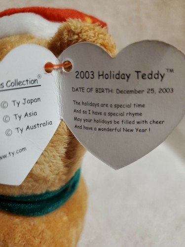 TY Beanie Baby - 2003 HOLIDAY TEDDY  - Picture 5 of 9
