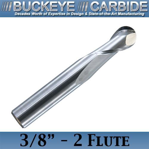 3/8" Carbide Endmill -- 2 Flute -- Ball Nose - Picture 1 of 1