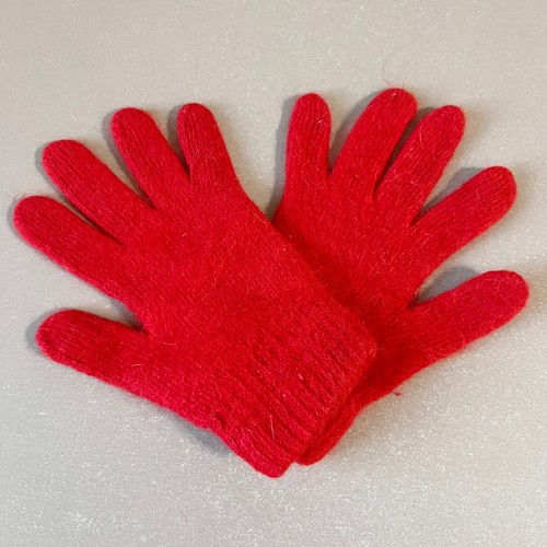 Guantes de moda para mujer Angora rojos cálidos y suaves de colección Haet Bal hechos en Corea - Imagen 3 de 4