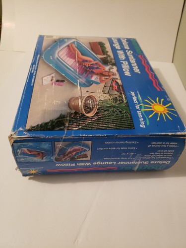 Vintage VENTURE Mariner Sonnenbräuner aufblasbare Poolliege Floß 90er Neu im Karton Rarität - Bild 9 von 10